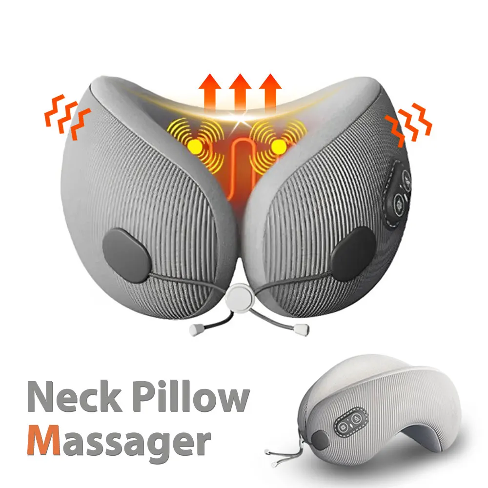 Electric Neck Massager, U-shaped Cervical Massager With Durable Memory  Foam, Massage Pillow For Deep Tissue Kneading And Relaxation, Ideal For  Airplane, Car, Travel, Office And Home, Single Node Version